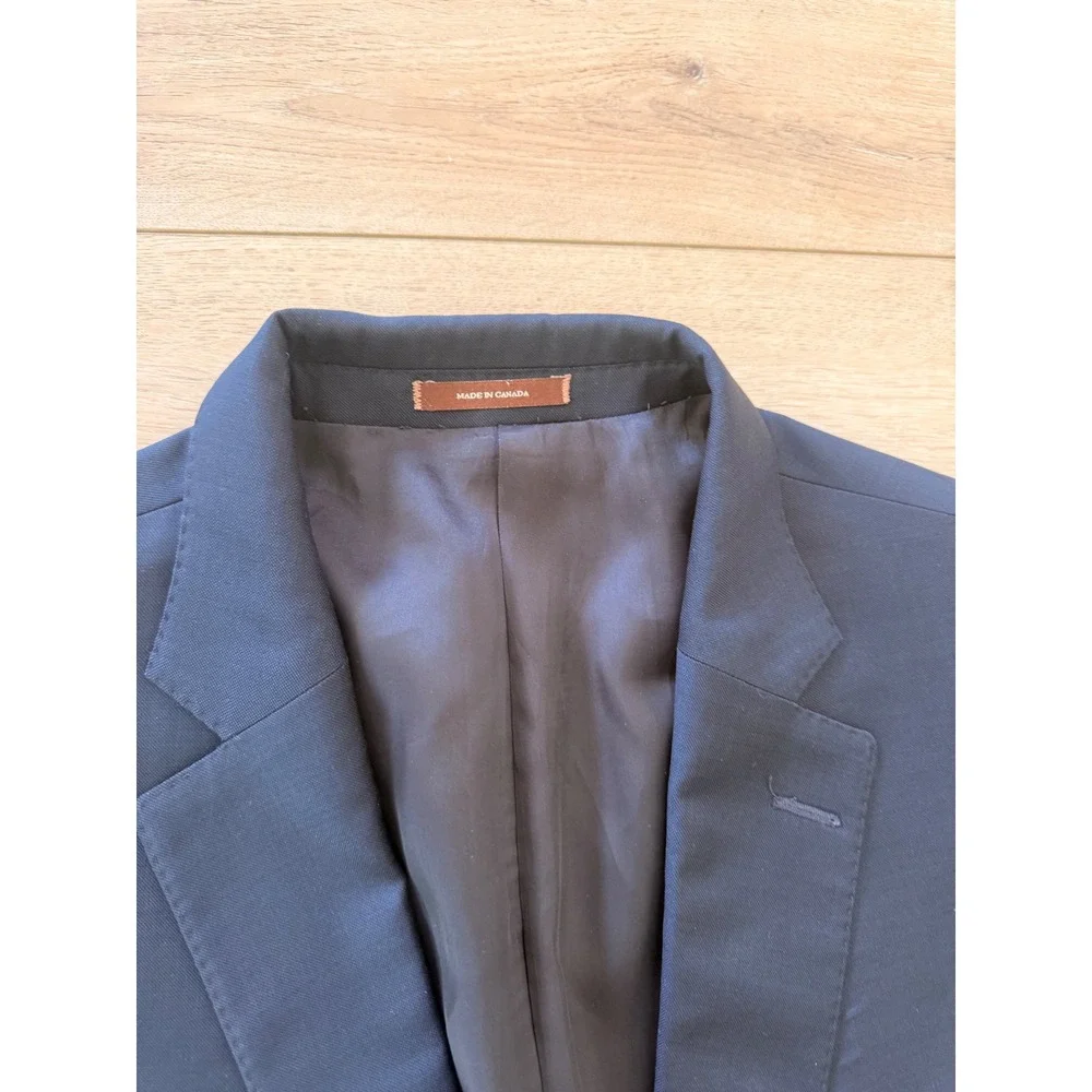 Peter Millar Blazer Mens 44T Navy Blue Excellent 100% Wool 2-Button Sport Coat